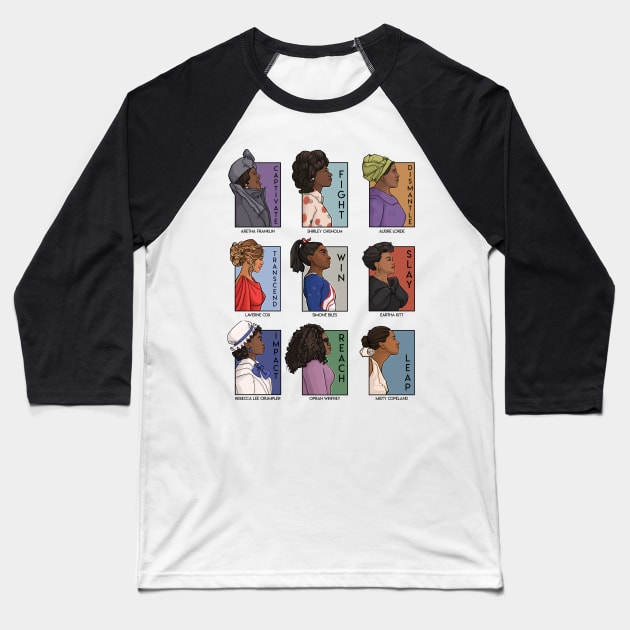 She Series - Black History Month Baseball T-Shirt by KHallion